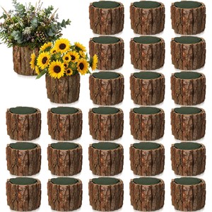 Handcrafted Acacia <b>Wood</b> Planter Box - <b>Rustic</b> Brown Wooden Flower Pot Wholesale - Product Image 3