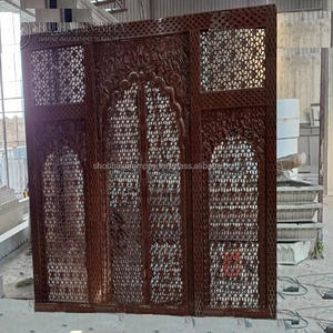 Grand Wooden Jali <b>Frame</b> <b>Wedding</b> Stage Decoration Classic Wall Traditional Indian Handcrafted Entrance Plaque Shobha Jain Impex - Product Image 1