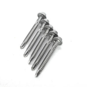 Vis autoperceuses à tête à rondelle en acier au carbone zingué/galvanisé à chaud, filetage métrique/pouces standard, classe 8 - Product Image 2