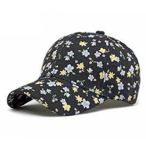 Floral Print Cotton Baseball Cap Unisex Adjustable Breathable Casual <b>Hat</b> Spring Summer Style - Product Image 5