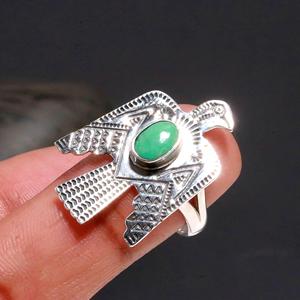 Customizable Wedding Jewelry Fashionable Party Accessory Arizona <b>Turquoise</b> <b>Ring</b> for Women and Girls 925 Sterling Silver - Product Image 1