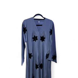 Dubai Luxury Sequined Abaya with Flared Hem and Handmade Crystal Stone Work Modest Muslim Women's Evening Party Abaya - Product Image 1