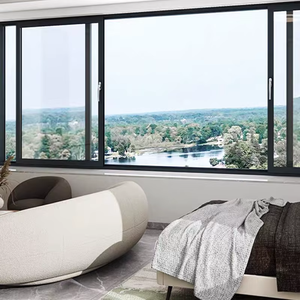 Ventanas Corredizas de Aluminio para Sala de Estar, Modernas, de Doble Capa, de Vidrio Templado, Resistentes al Viento y a los Mosquitos, del Mejor Fabricante - Product Image 5