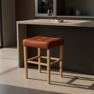 Taburete de Bar, Taburete de Cocina, Taburete de Bar Moderno Tapizado en Cuero PU sin Respaldo - Product Image 5