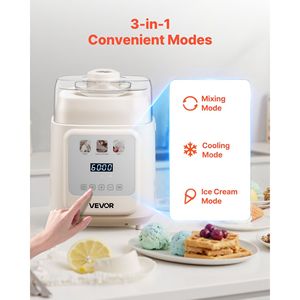 Gelatiera automatica da 1 litro con compressore incorporato, non è richiesto il Pre-congelamento - Product Image 2
