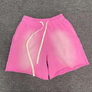 Shorts décontractés et sportifs en coton délavé à l'acide de haute qualité 2026 pour hommes avec cordon de serrage - Product Image 1