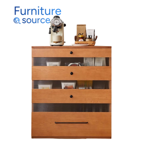 Buffet moderne en bois massif armoire-élégant buffet en bois massif armoire salon buffet OEM Vietnam usine exportation - Product Image 2