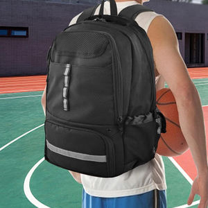 Unisex Nylon Sports <b>Backpack</b> With Zippered Compartment For Basketball And Shoes Outdoor Casual Use - Product Image 5