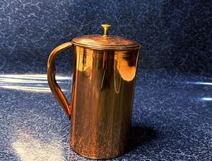 Gift Copper <b>Jug</b> Set with Glass Premium Ayurvedic <b>Drinking</b> Pitcher Bulk Export Supplier India - Product Image 3