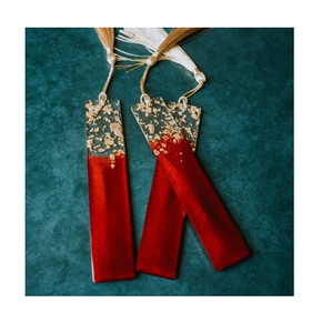 Nouveau produit très demandé : Marque-page en résine naturelle fait main, magnifique, avec paillettes, effet marbré, unique et transparent. - Product Image 2