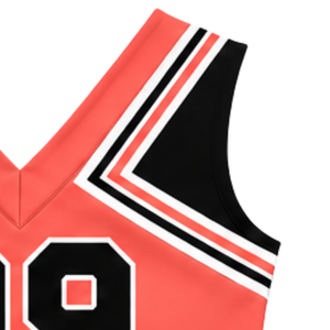 Haut d'uniforme de cheerleading Coral sans manches, col en V, pour femmes et filles, idéal pour les équipes de danse et les compétitions - Product Image 3