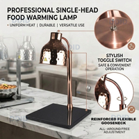Hotelrestaurant professionele keukenapparatuur gehamerde voedselverwarmingslamp met marmeren voet voedselverwarmer voedselverwarmingslamp