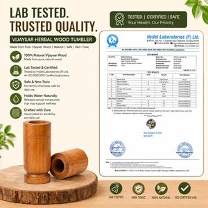 Wooden Water Glass 90ml Ayurvedic Herbal Wooden <b>Mug</b> Handcrafted Natural Drinkware - Product Image 6