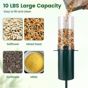 Mangiatoia per Uccelli da Esterno con Grande Capacità e Design Anti-Scoiattolo per il Birdwatching in Giardino - Product Image 2