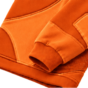 Ensemble sweat à capuche et pantalon de survêtement unisexe orange oversize, style streetwear décontracté, coupe ample, tenue d'hiver - Product Image 6