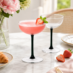 Copas de Cóctel de Latón y Borosilicato Hechas a Mano, 210 ml, Coloridas, Sin Plomo, Tipo Martini, Reutilizables, Modernas, al por Mayor - Product Image 5