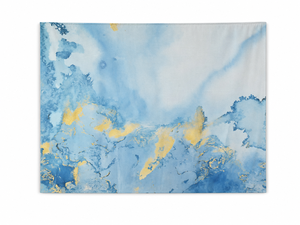 Tapisserie murale imprimée numériquement, <span class=keywords><strong>paysage</strong></span> abstrait bleu, décoration murale pour la maison - Product Image 1