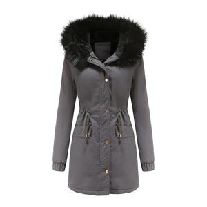 Abrigo largo de lana de borrego para mujer, cálido para invierno, estilo vintage con cremallera y botones, bordado, Elite, nuevo - Product Image 4