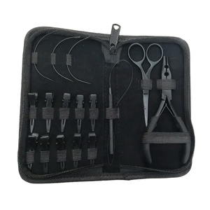 SEVMEK INSTRUMENTS Stainless Steel Hair Extension <b>Pliers</b> <b>Sets</b> Kit Hook Needle Professional Hair Extensions Tools Custom Label - Product Image 3