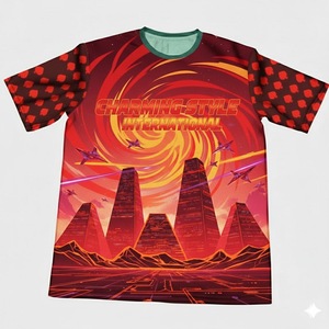 Camisetas Estampadas para Hombre, Camisetas 3D Grises y Verdes, Envío Directo, Camiseta Deportiva de Manga Corta de Nailon, Camiseta Deportiva de Nailon y Elastano - Product Image 1