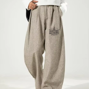 <b>Men</b> Casual Streetwear Fleece Baggy Joggers Soft Fabric Loose Fit Comfortable Everyday Wear Fashion Sweatpants Bottoms - Product Image 1