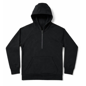 เสื้อฮู้ดซิปครึ่งตัว แขนเสื้อแบบแร็กแลน ผ้าฟลีซ ขายส่ง เสื้อฮู้ดซิปครึ่งตัว ผ้าฝ้าย 100% เฟรนช์เทอร์รี่ เสื้อฮู้ดลำลอง - Product Image 2