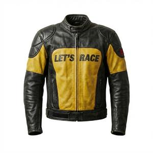 <b>Vintage</b> Distressed Leather Motorcycle <b>Jacket</b> Men Cafe Racer Retro Biker Riding <b>Jacket</b> CE Armor Cowhide Moto <b>Racing</b> <b>Jacket</b> Custom - Product Image 5