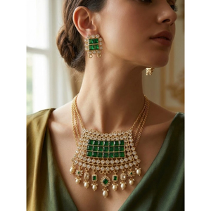Composants de bijouterie en laiton plaqué or, perles de verre carrées, pour colliers indiens, pendentifs, boucles d'oreilles, accessoires de mariée Shree Ambikanath - Product Image 3