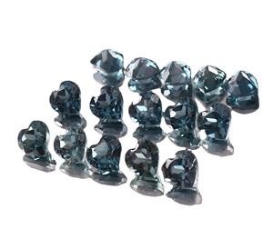 ธรรมชาติสีฟ้าทัวร์มาลีนอินดิโคไลท์อัญมณีหลวมรูปหัวใจหลวมทําเครื่องประดับปรับเทียบขนาด 5 มม.ถึง 25 มม - Product Image 1