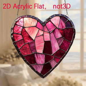 CIFbuy Atrapasueños de Corazón Estilo Bohemio, Diseño de Mosaico Acrílico Colorido, Adorno Colgante para Ventana, Decoración del Hogar, TikTok para Temu Wall - Product Image 5