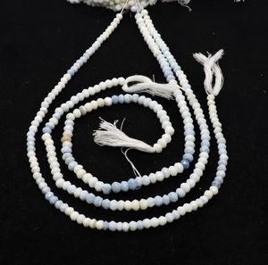 ลูกปัดโอปอลสีน้ำเงินทรงรอนเดลเหลี่ยมเพชรพลอยขนาด 5-5.5 มม. ลูกปัดพลอยโอปอลสีน้ำเงิน ลูกปัดโอปอลทรงรอนเดลแบบหลวมสำหรับทำเครื่องประดับ - Product Image 1