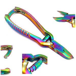 Coupe-ongles en titane multi-usages pour ongles incarnés épais, à mâchoires concaves, avec ressort en barillet, lames ultra-affûtées, robuste - Product Image 1