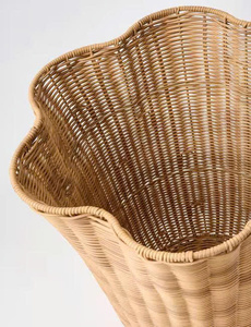Vietnam Supplier Rattan Wave Storage <b>Basket</b> Decorative Storage <b>Basket</b> Handmade Contemporary Home Accent - Product Image 2