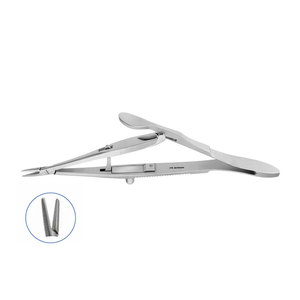 Portaagujas Quirúrgico Manual Kalt de Precisión, Recto, 14 cm, Acero Inoxidable, Alta Calidad, Instrumento con Certificación CE - Product Image 1