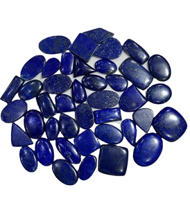 100% Natural <b>Lapis</b> <b>Lazuli</b> Cabochon Loose Stone Jewelry Making India Wholesale Handmade High Grade Customized Trimurti Gems - Product Image 1
