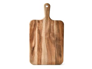 Tabla de cortar de madera de acacia con diseño moderno, rectangular, con asa, para uso en la cocina, al mejor precio. - Product Image 4