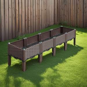 160cm Deep Durable Garden <b>Bed</b> with Legs <b>Outdoor</b> Container for Vegetables Herbs & Flowers Durable Planter Box H - Product Image 4