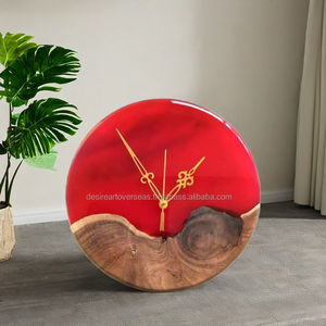 Reloj de Pared de Madera con Resina Epoxi Superior, Reloj de Pared Artístico Decorativo para el Hogar y Uso Artesanal, Decoración del Hogar - Product Image 1