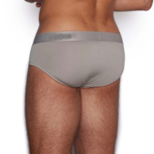 Boxers pour hommes de haute qualité, gris uni, taille mi-haute, respirants, écologiques, à séchage rapide, tricotés sans couture, 100% coton - Product Image 4