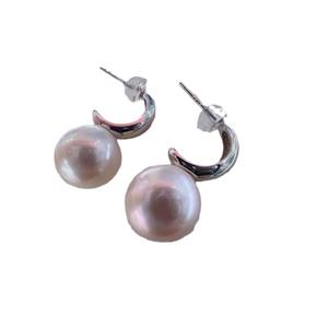 Pendientes de Plata S925 con Circonita y Perlas de Agua Dulce de 3-10 mm, Diseño Floral Grande y Exquisito, Accesorio Multi-Perla Universal y Elegante - Product Image 5