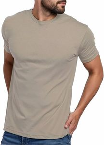เสื้อยืดคอกลมทรงปกติสำหรับผู้ชาย OEM ผ้าฝ้าย 100% ยืดได้ 4 ทิศทาง พิมพ์ลายโลโก้ที่คอหลังด้วยเทคนิคซิลค์สกรีน ป้องกันการเป็นขุย แห้งเร็ว - Product Image 3