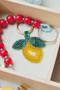 Artisan Handmade Embroidery Beaded <b>Keychain</b> Elegant Beadwork Key Ring Accessory Decorative Embroidery Beaded <b>Keychain</b> Handmade F - Product Image 5