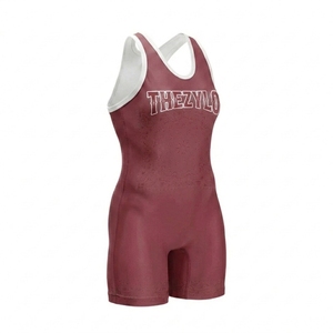 Hot Sale Top Quality Trendy Wrestling Singlet Custom Sublimation <b>Compression</b> Fighting Sleeveless Training Competition Suit - Product Image 4