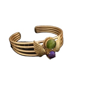 SKU6845กำไลข้อมืออัญมณีแฮนด์เมดดีไซน์เนอร์ชุบทอง - Product Image 1