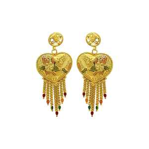 Wholesale Brass 14K 18K 24K Micron Gold Plated Flower Dubai Style Heavy Bridal <b>Long</b> <b>Necklaces</b> Traditional Design Fashion Jewelry - Product Image 5