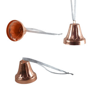 Campanas Colgantes con Decoración Festiva para Interiores, Campana de Hierro con Diseño de Árbol de Navidad, Acabado Plateado Decorativo - Product Image 5