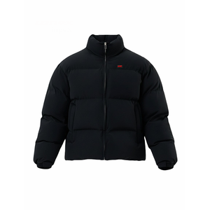 Veste matelassée noire de haute qualité pour homme, col montant, chaude et épaisse pour l'hiver, coupe ajustée, fermeture éclair, veste décontractée pour l'extérieur - Product Image 2