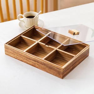 Moderno Plato de Madera Ecológico en Forma de Corazón con Bandeja de Bambú para Almacenar Dulces, Frutas y Nueces - Apilable - Product Image 6