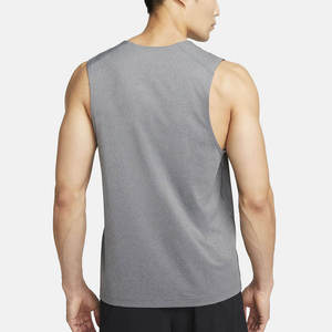 New Design Organic Cotton Knitted Breathable Men's Gym Tank Top V-Neck Bodybuilding Muscle <b>Stringers</b> Workout Sleeveless - Product Image 2