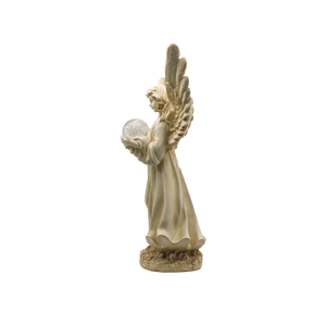 Statua da Giardino Angelo in Resina Fatta a Mano con Ali Illuminate ad Energia Solare - Decorazione per Sentieri e Ingressi - Product Image 4